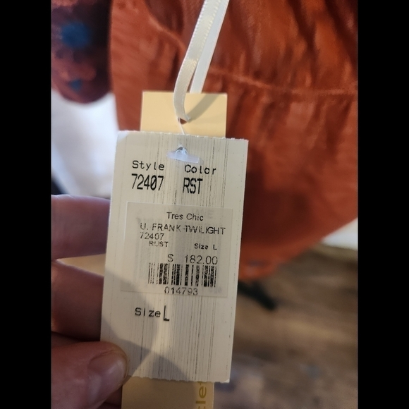 NWOT Uncle Frank Rust Dress with Embroidered Details, gorgeous! - Picture 5 of 7